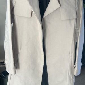 Light Beige Double-Breasted Trench Coat